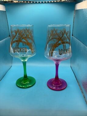 Universal Studios Wicked 2 Pack Wine Glass Set 2024 Minalima